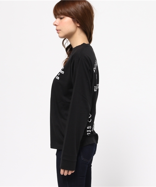 WEGO(ウィゴー)の「WEGO/バックロゴルーズロングTシャツ(Tシャツ/カットソー・レディース・ライトピンク/ブラック/ホワイト・FREE)」の5枚目の写真