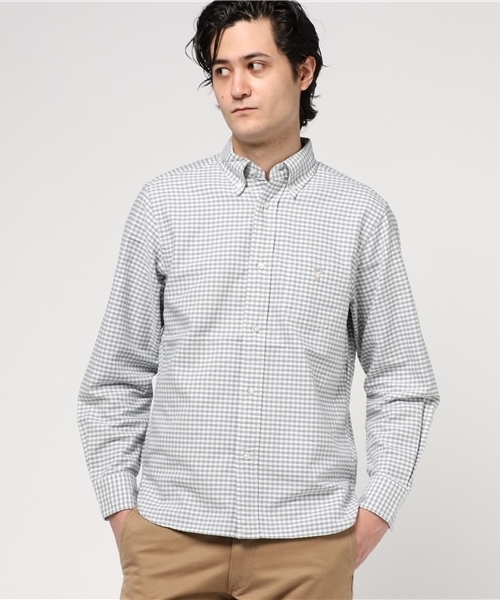 coen(コーエン)の「ギンガムチェックオックスボタンダウンシャツ(シャツ/ブラウス・メンズ・ブラック/ネイビー/レッド/ブラウン/グレー・X-LARGE/LARGE/X-SMALL/MEDIUM/SMALL)」の6枚目の写真