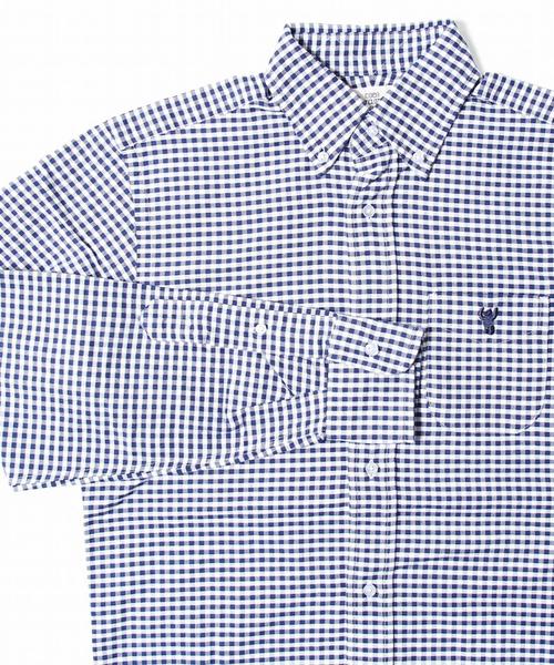 coen(コーエン)の「ギンガムチェックオックスボタンダウンシャツ(シャツ/ブラウス・メンズ・ブラック/ネイビー/レッド/ブラウン/グレー・X-LARGE/LARGE/X-SMALL/MEDIUM/SMALL)」の4枚目の写真