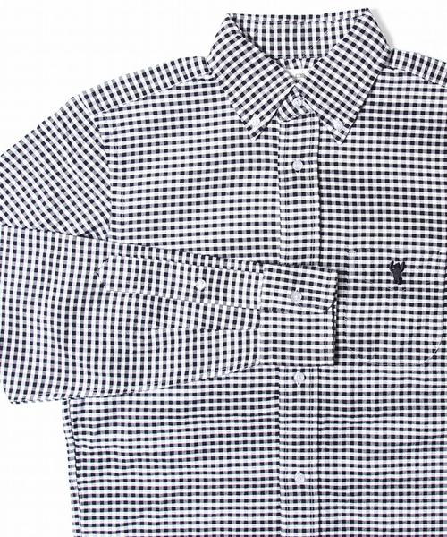 coen(コーエン)の「ギンガムチェックオックスボタンダウンシャツ(シャツ/ブラウス・メンズ・ブラック/ネイビー/レッド/ブラウン/グレー・X-LARGE/LARGE/X-SMALL/MEDIUM/SMALL)」の2枚目の写真