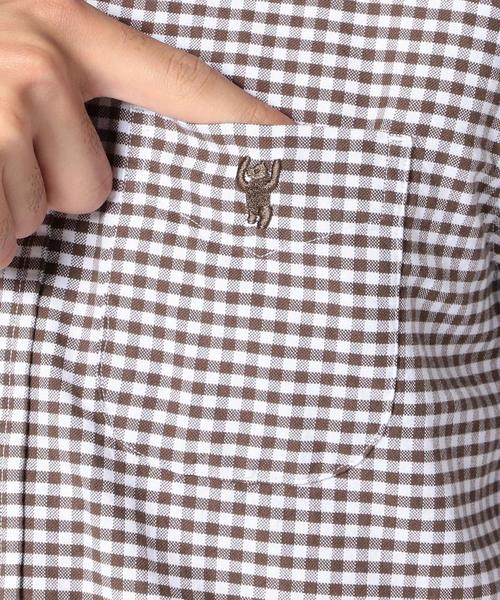 coen(コーエン)の「ギンガムチェックオックスボタンダウンシャツ(シャツ/ブラウス・メンズ・ブラック/ネイビー/レッド/ブラウン/グレー・X-LARGE/LARGE/X-SMALL/MEDIUM/SMALL)」の15枚目の写真