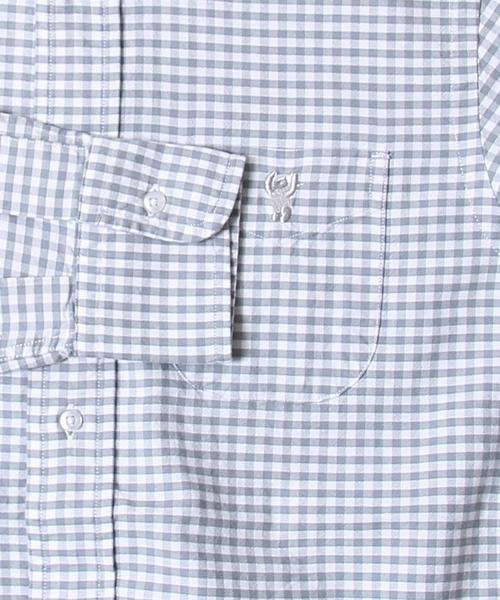 coen(コーエン)の「ギンガムチェックオックスボタンダウンシャツ(シャツ/ブラウス・メンズ・ブラック/ネイビー/レッド/ブラウン/グレー・X-LARGE/LARGE/X-SMALL/MEDIUM/SMALL)」の7枚目の写真