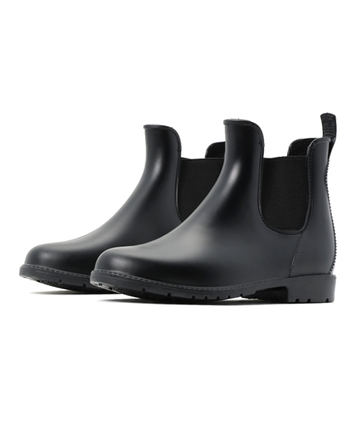 aimoha（アイモハ）の「サイドゴアショートレインブーツ（レインシューズ・レディース・ブラック/ネイビー/ベージュ・23/24.5/23.5/25/24）」の4枚目の写真