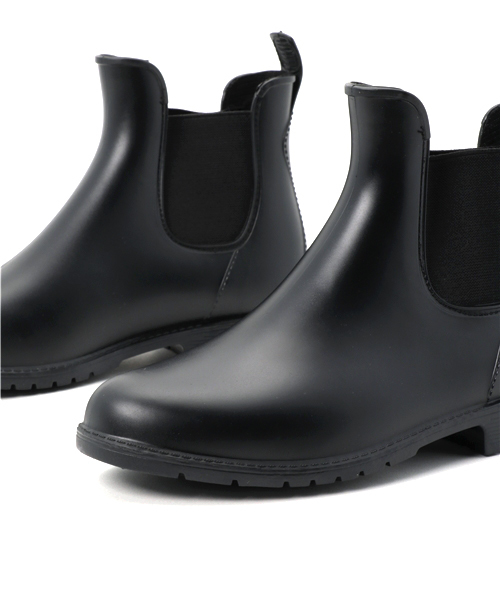 aimoha（アイモハ）の「サイドゴアショートレインブーツ（レインシューズ・レディース・ブラック/ネイビー/ベージュ・23/24.5/23.5/25/24）」の9枚目の写真