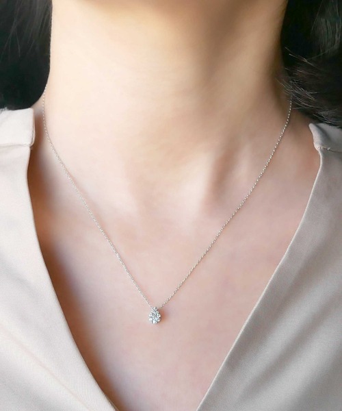 VENDOME AOYAMA（ヴァンドーム青山）の「プラチナ ドロップ オブ ガーランド ダイヤモンドネックレス（ネックレス・レディース・プラチナム・40cm）」の4枚目の写真