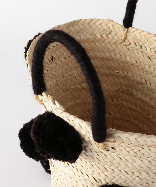 green label relaxing(グリーンレーベルリラクシング)の「ETINCELLES ポンポンカゴバッグ(かごバッグ・レディース・ブラック/ライトグレー・FREE)」の11枚目の写真