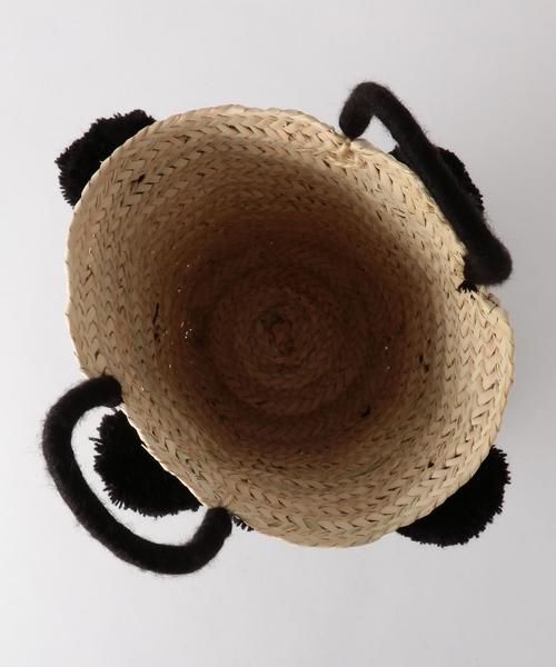 green label relaxing(グリーンレーベルリラクシング)の「ETINCELLES ポンポンカゴバッグ(かごバッグ・レディース・ブラック/ライトグレー・FREE)」の14枚目の写真