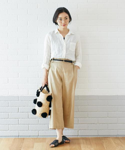 green label relaxing(グリーンレーベルリラクシング)の「ETINCELLES ポンポンカゴバッグ(かごバッグ・レディース・ブラック/ライトグレー・FREE)」の17枚目の写真