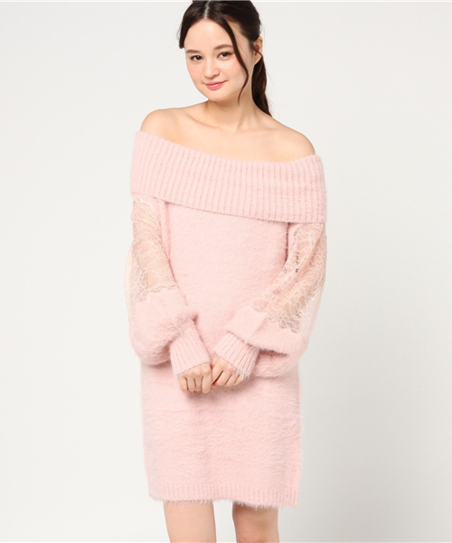 MICOAMERI（ミコアメリ）の「レーススリーブオフショルシャギー