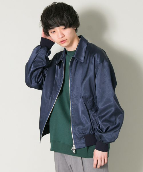 URBAN RESEARCH（アーバンリサーチ）の「UR DROP COLLAR BLOUSON（ブルゾン・メンズ・ブラック/ブラウン系その他/ブルー・LARGE/MEDIUM）」の3枚目の写真