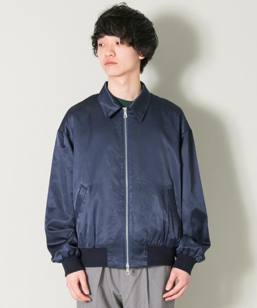 URBAN RESEARCH（アーバンリサーチ）の「UR DROP COLLAR BLOUSON（ブルゾン・メンズ・ブラック/ブラウン系その他/ブルー・LARGE/MEDIUM）」の4枚目の写真