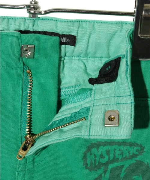 HYSTERIC MINI（ヒステリックミニ）の「NOISE! POSITION! 6分丈 天竺PT（その他パンツ・キッズ・ブラック/グリーン/レッド・100/110/120）」の9枚目の写真