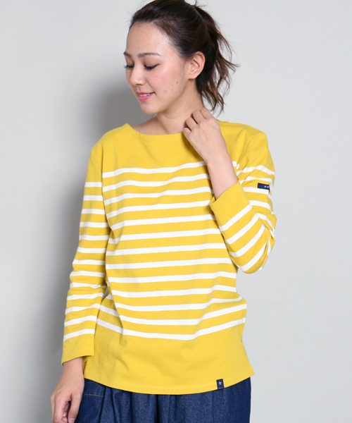 MARBLE WALTS(マーブルワルツ)の「パネルボーダーカットソー(Tシャツ/カットソー・レディース・イエロー系その他/ブルー系その他/ホワイト×ネイビー/グレー×ホワイト・L/M/S)」の4枚目の写真