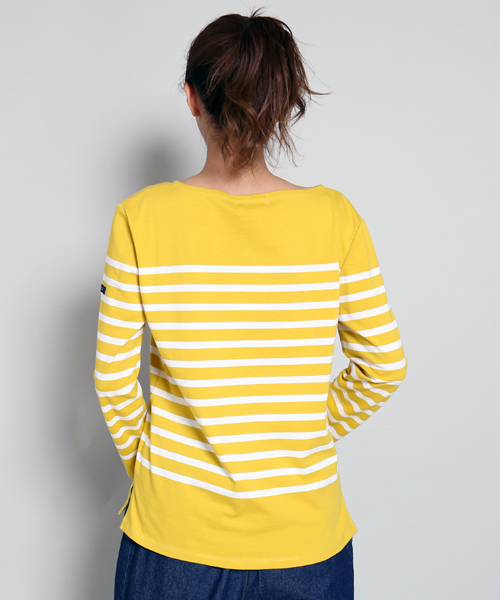 MARBLE WALTS(マーブルワルツ)の「パネルボーダーカットソー(Tシャツ/カットソー・レディース・イエロー系その他/ブルー系その他/ホワイト×ネイビー/グレー×ホワイト・L/M/S)」の9枚目の写真