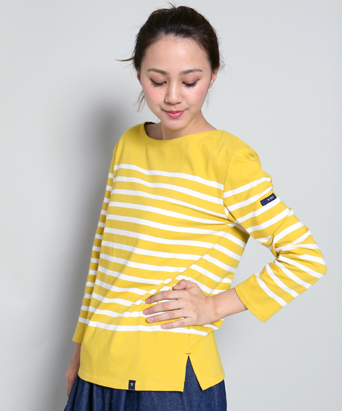 MARBLE WALTS(マーブルワルツ)の「パネルボーダーカットソー(Tシャツ/カットソー・レディース・イエロー系その他/ブルー系その他/ホワイト×ネイビー/グレー×ホワイト・L/M/S)」の13枚目の写真