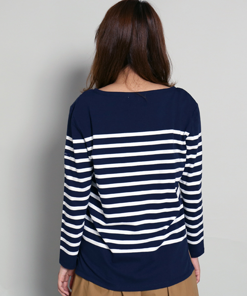 MARBLE WALTS(マーブルワルツ)の「パネルボーダーカットソー(Tシャツ/カットソー・レディース・イエロー系その他/ブルー系その他/ホワイト×ネイビー/グレー×ホワイト・L/M/S)」の18枚目の写真