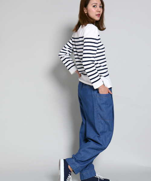 MARBLE WALTS(マーブルワルツ)の「パネルボーダーカットソー(Tシャツ/カットソー・レディース・イエロー系その他/ブルー系その他/ホワイト×ネイビー/グレー×ホワイト・L/M/S)」の19枚目の写真