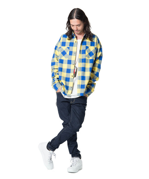 glamb（グラム）の「Patrick check SH / パトリックチャックシャツ（シャツ/ブラウス・メンズ・グリーン/レッド/イエロー・1/0/2/4/3）」の18枚目の写真