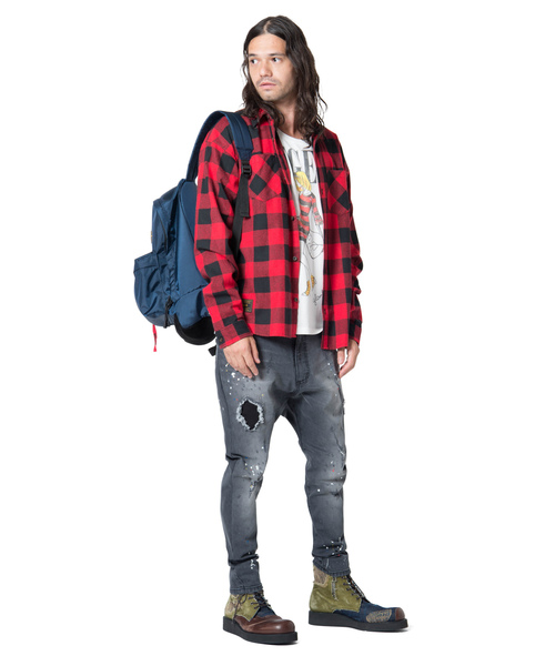 glamb（グラム）の「Patrick check SH / パトリックチャックシャツ（シャツ/ブラウス・メンズ・グリーン/レッド/イエロー・1/0/2/4/3）」の10枚目の写真