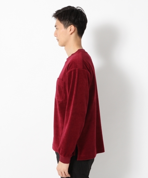 GLOBAL WORK（グローバルワーク）の「ベロアクルーネック長袖/777717（Tシャツ/カットソー・メンズ・ダークブラウン/ネイビー/ライトグリーン/ワインレッド/ブルー系その他・SMALL/MEDIUM/LARGE/X-LARGE）」の11枚目の写真