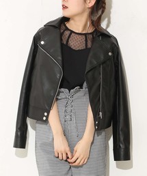 one after another NICE CLAUP | 合皮ライダース(ライダースジャケット)