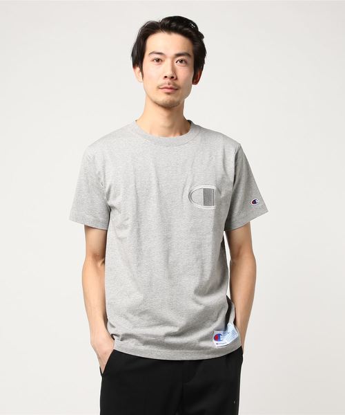 Champion(チャンピオン)の「【Champion/チャンピオン】メンズ アクションスタイル Tシャツ(Tシャツ/カットソー・メンズ・ネイビー/グレー/ホワイト/ブラック/その他35/ピンク系その他7/ゴールド/アクア・MEDIUM/LARGE/X-LARGE/SMALL)」の3枚目の写真
