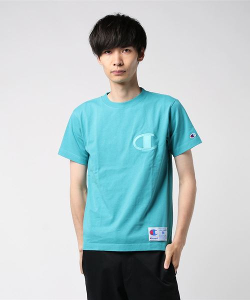 Champion(チャンピオン)の「【Champion/チャンピオン】メンズ アクションスタイル Tシャツ(Tシャツ/カットソー・メンズ・ネイビー/グレー/ホワイト/ブラック/その他35/ピンク系その他7/ゴールド/アクア・MEDIUM/LARGE/X-LARGE/SMALL)」の5枚目の写真