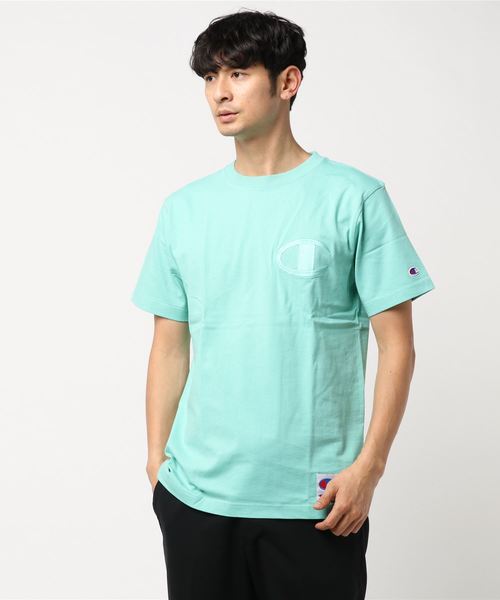 Champion(チャンピオン)の「【Champion/チャンピオン】メンズ アクションスタイル Tシャツ(Tシャツ/カットソー・メンズ・ネイビー/グレー/ホワイト/ブラック/その他35/ピンク系その他7/ゴールド/アクア・MEDIUM/LARGE/X-LARGE/SMALL)」の8枚目の写真
