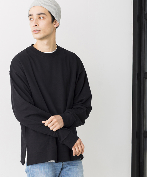 WEGO(ウィゴー)の「WEGO/ビッグシルエットカラークループルオーバー(スウェット・メンズ・ブラック/グリーン系その他/ホワイト/ピンク/ライトパープル/イエロー・SMALL/LARGE/MEDIUM)」の1枚目の写真