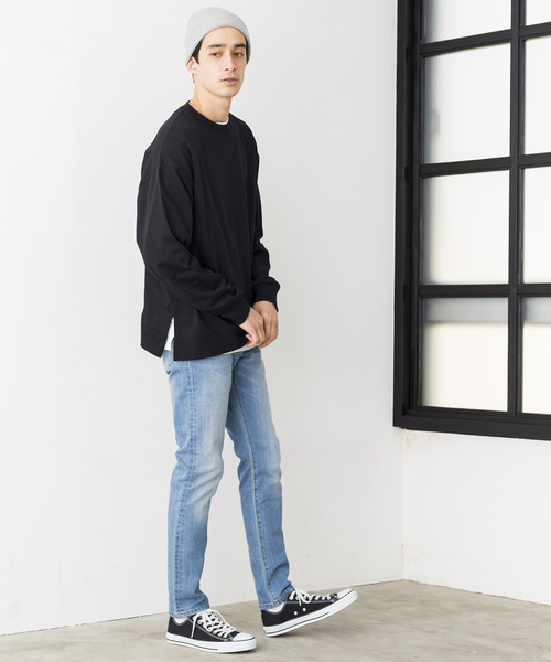 WEGO(ウィゴー)の「WEGO/ビッグシルエットカラークループルオーバー(スウェット・メンズ・ブラック/グリーン系その他/ホワイト/ピンク/ライトパープル/イエロー・SMALL/LARGE/MEDIUM)」の22枚目の写真