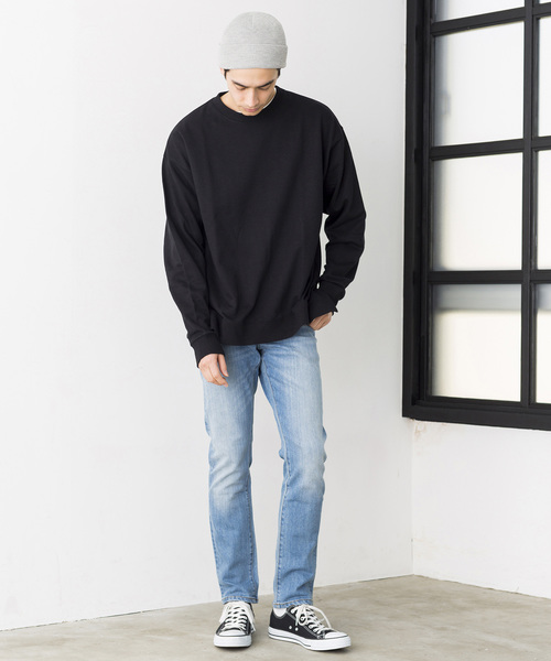 WEGO(ウィゴー)の「WEGO/ビッグシルエットカラークループルオーバー(スウェット・メンズ・ブラック/グリーン系その他/ホワイト/ピンク/ライトパープル/イエロー・SMALL/LARGE/MEDIUM)」の20枚目の写真