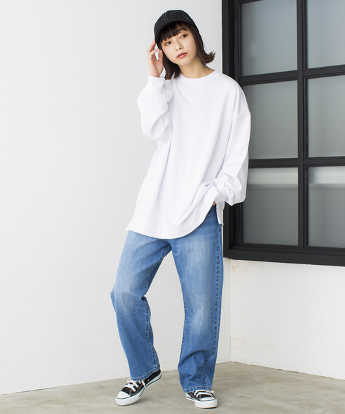 WEGO(ウィゴー)の「WEGO/ビッグシルエットカラークループルオーバー(スウェット・メンズ・ブラック/グリーン系その他/ホワイト/ピンク/ライトパープル/イエロー・SMALL/LARGE/MEDIUM)」の19枚目の写真