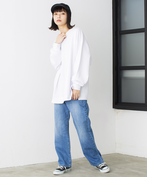 WEGO(ウィゴー)の「WEGO/ビッグシルエットカラークループルオーバー(スウェット・メンズ・ブラック/グリーン系その他/ホワイト/ピンク/ライトパープル/イエロー・SMALL/LARGE/MEDIUM)」の18枚目の写真