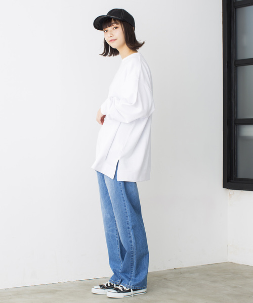 WEGO(ウィゴー)の「WEGO/ビッグシルエットカラークループルオーバー(スウェット・メンズ・ブラック/グリーン系その他/ホワイト/ピンク/ライトパープル/イエロー・SMALL/LARGE/MEDIUM)」の17枚目の写真