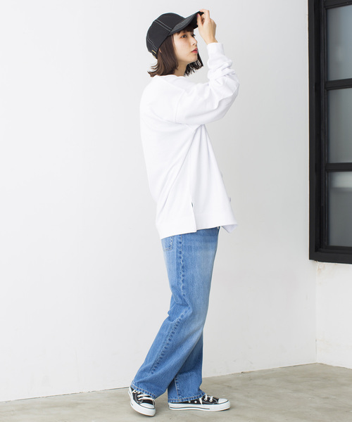 WEGO(ウィゴー)の「WEGO/ビッグシルエットカラークループルオーバー(スウェット・メンズ・ブラック/グリーン系その他/ホワイト/ピンク/ライトパープル/イエロー・SMALL/LARGE/MEDIUM)」の16枚目の写真