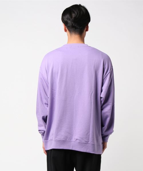 WEGO(ウィゴー)の「WEGO/ビッグシルエットカラークループルオーバー(スウェット・メンズ・ブラック/グリーン系その他/ホワイト/ピンク/ライトパープル/イエロー・SMALL/LARGE/MEDIUM)」の14枚目の写真