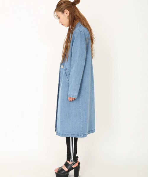 ENVYM(アンビー)の「Denim long CT (トレンチコート・レディース・ブルー・FREE)」の3枚目の写真
