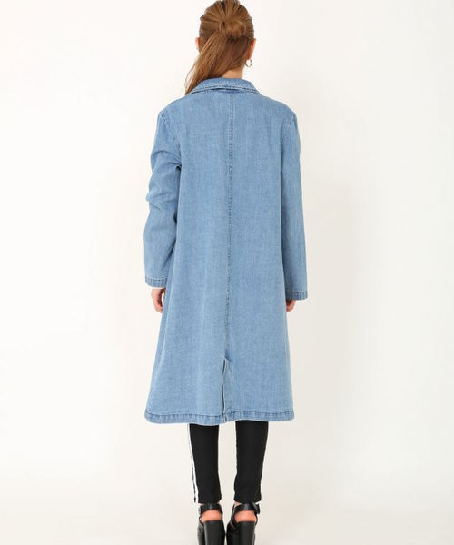 ENVYM(アンビー)の「Denim long CT (トレンチコート・レディース・ブルー・FREE)」の2枚目の写真