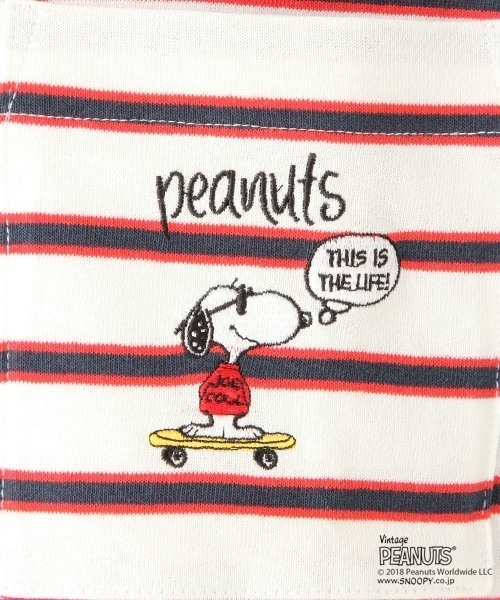 niko and...(ニコアンド)の「ピーナッツボーダーTシャツ(Tシャツ/カットソー・メンズ・ベージュ/グレー/オフホワイト・MEDIUM/LARGE)」の16枚目の写真