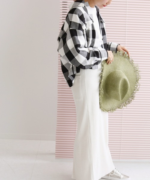 SLOBE citron.（スローブシトロン）の「SLOBE citron.ラメフライス マキシスカート◆（スカート・レディース・カーキ/アイボリー・FREE）」の9枚目の写真