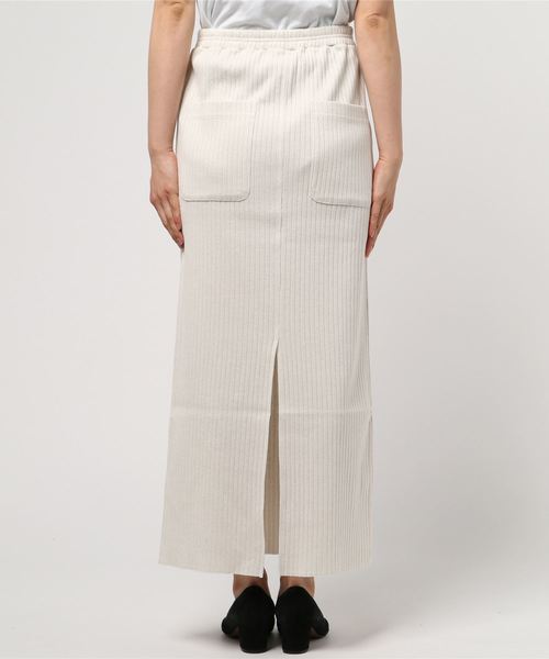 SLOBE citron.（スローブシトロン）の「SLOBE citron.ラメフライス マキシスカート◆（スカート・レディース・カーキ/アイボリー・FREE）」の4枚目の写真