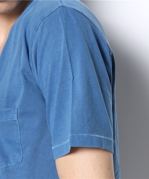 BEAUTY&YOUTH UNITED ARROWS（ビューティーアンドユースユナイテッドアローズ）の「ヴィンテージウォッシュ　Vネック1ポケTee§◆（Tシャツ/カットソー・メンズ・ホワイト/ダークグレー/レッド/クリーム/ケリー/コバルトブルー・SMALL/MEDIUM/LARGE/X-LARGE）」の11枚目の写真