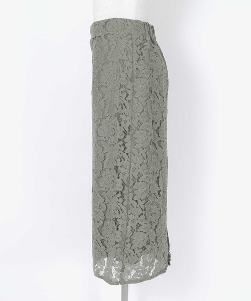 UR'S（ユアーズ）の「ﾚｰｽﾀｲﾄｽｶｰﾄ（スカート・レディース・ブラック/グレー/ブラウン/ネイビー/ライトブルー/ホワイト/オリーブ/チャコール/オフホワイト/ライトグリーン/ブルー・S/M/L）」の22枚目の写真