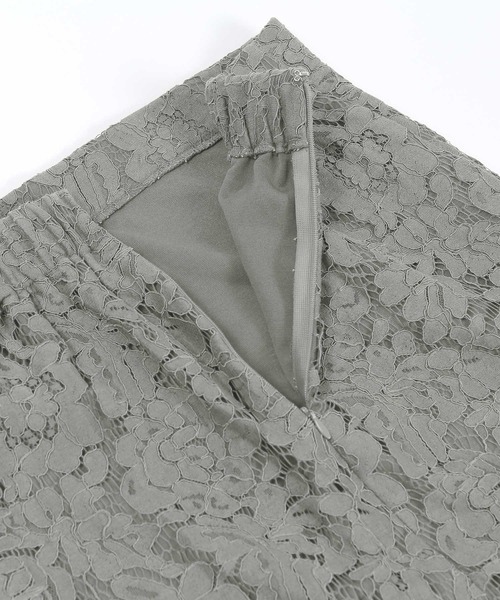 UR'S（ユアーズ）の「ﾚｰｽﾀｲﾄｽｶｰﾄ（スカート・レディース・ブラック/グレー/ブラウン/ネイビー/ライトブルー/ホワイト/オリーブ/チャコール/オフホワイト/ライトグリーン/ブルー・S/M/L）」の20枚目の写真