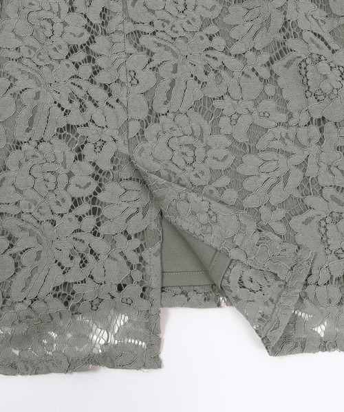 UR'S（ユアーズ）の「ﾚｰｽﾀｲﾄｽｶｰﾄ（スカート・レディース・ブラック/グレー/ブラウン/ネイビー/ライトブルー/ホワイト/オリーブ/チャコール/オフホワイト/ライトグリーン/ブルー・S/M/L）」の18枚目の写真