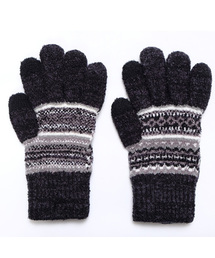 GLOBAL FORME CONCRETE（グローバルフォルムコンクリート）の「【GlovesDEPO】メンズふわもこ　タッチパネル対応　日本製　変則ボーダー柄　手袋（手袋）」