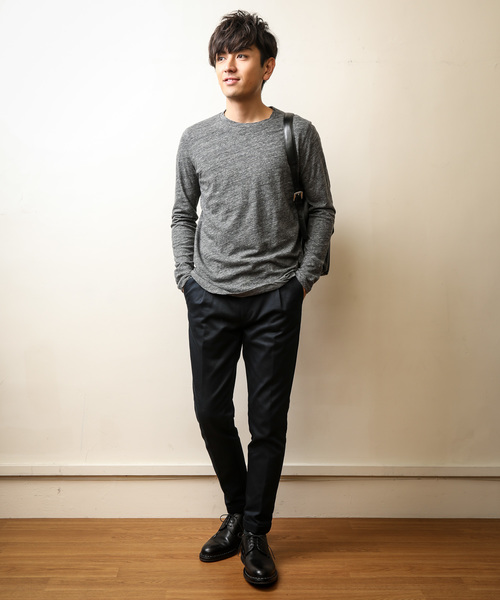Majestic Filatures マジェスティックフィラチュール トップス ラウンドネックロングスリーブカットソー Tシャツ Majestic カットソー Majestic Filatures マジェスティックフィラチュール のファッション