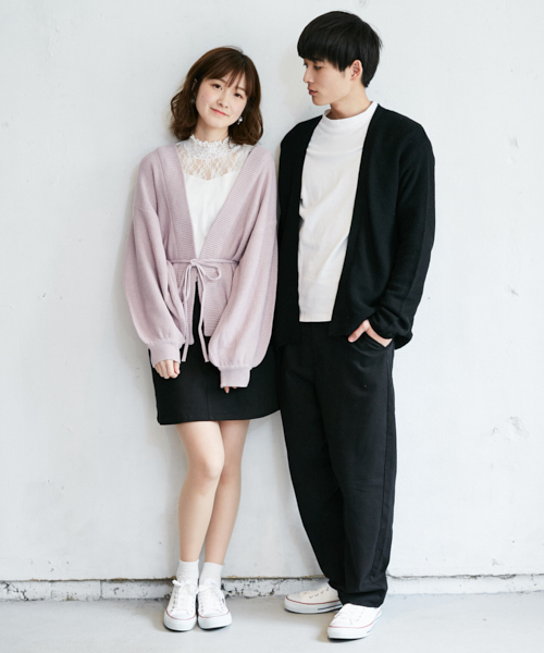 PairPair(ペアペア)の「ハニカム編みウエスト紐トッパーカーディガン(カーディガン/ボレロ・レディース・ブラック/ベージュ/ラベンダー・FREE)」の20枚目の写真