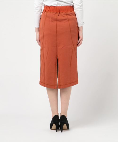 WHITE MOUNTAINEERING(ホワイトマウンテニアリング)の「【White Mountaineering】トリプルニードルステッチスカート(スカート・レディース・オレンジ/ブルー・SMALL/X-SMALL)」の3枚目の写真