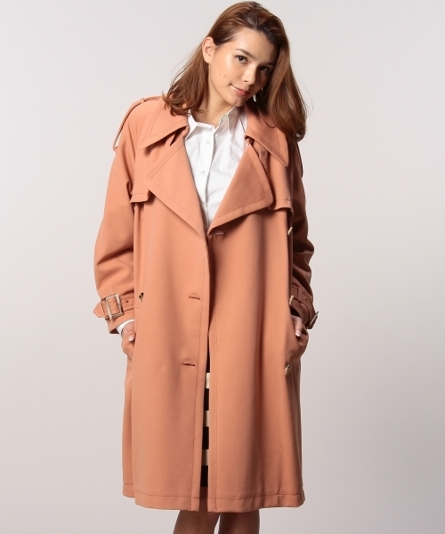 Another Edition（アナザーエディション）の「NYN BIG TRNC CT（トレンチコート・レディース・ベージュ/ピンク・MEDIUM/SMALL）」の2枚目の写真